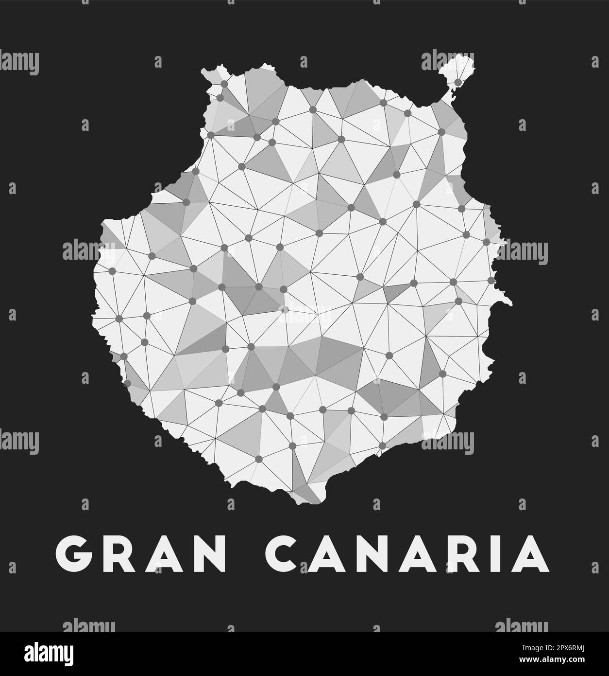 Gran Canaria communication network map of island. Gran Canaria trendy