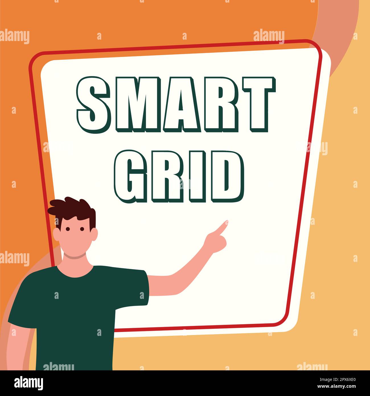 Conceptual caption Smart Grid, Concept meaning includes of operational and energy measures
