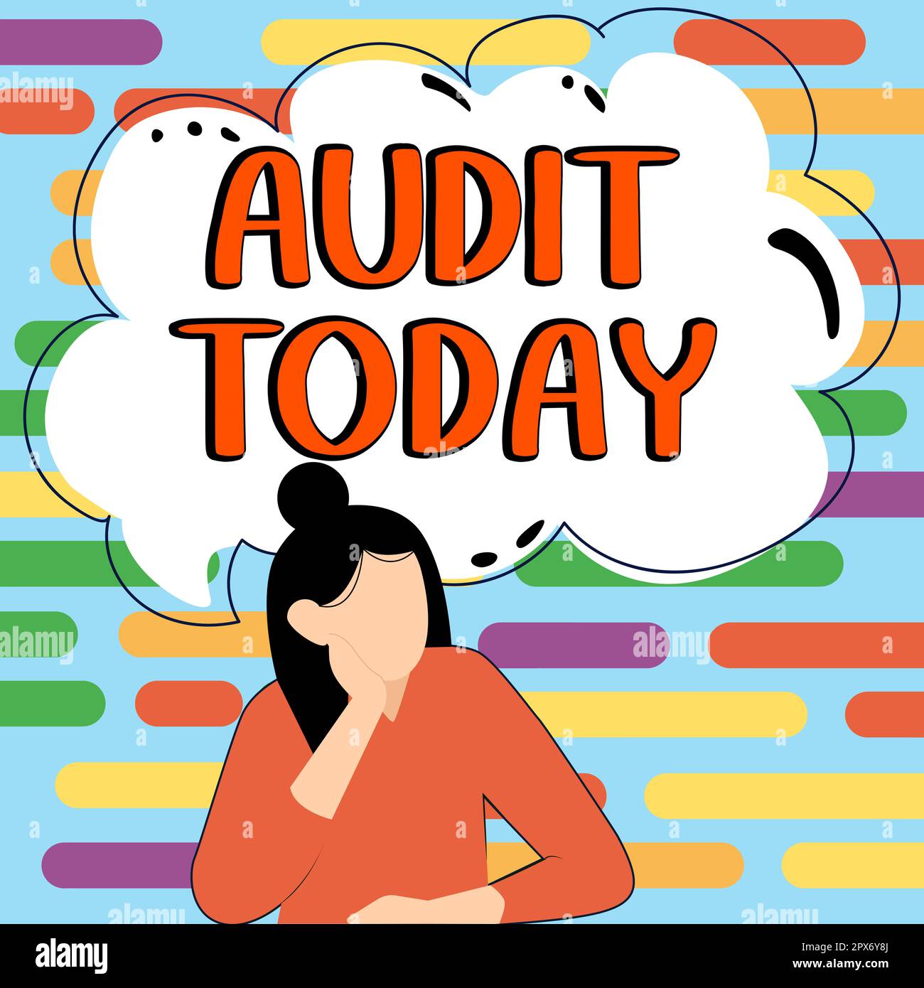 Auditing Sad Sign Hand writing sign Audit Today, Business concept Written opinion of an ...