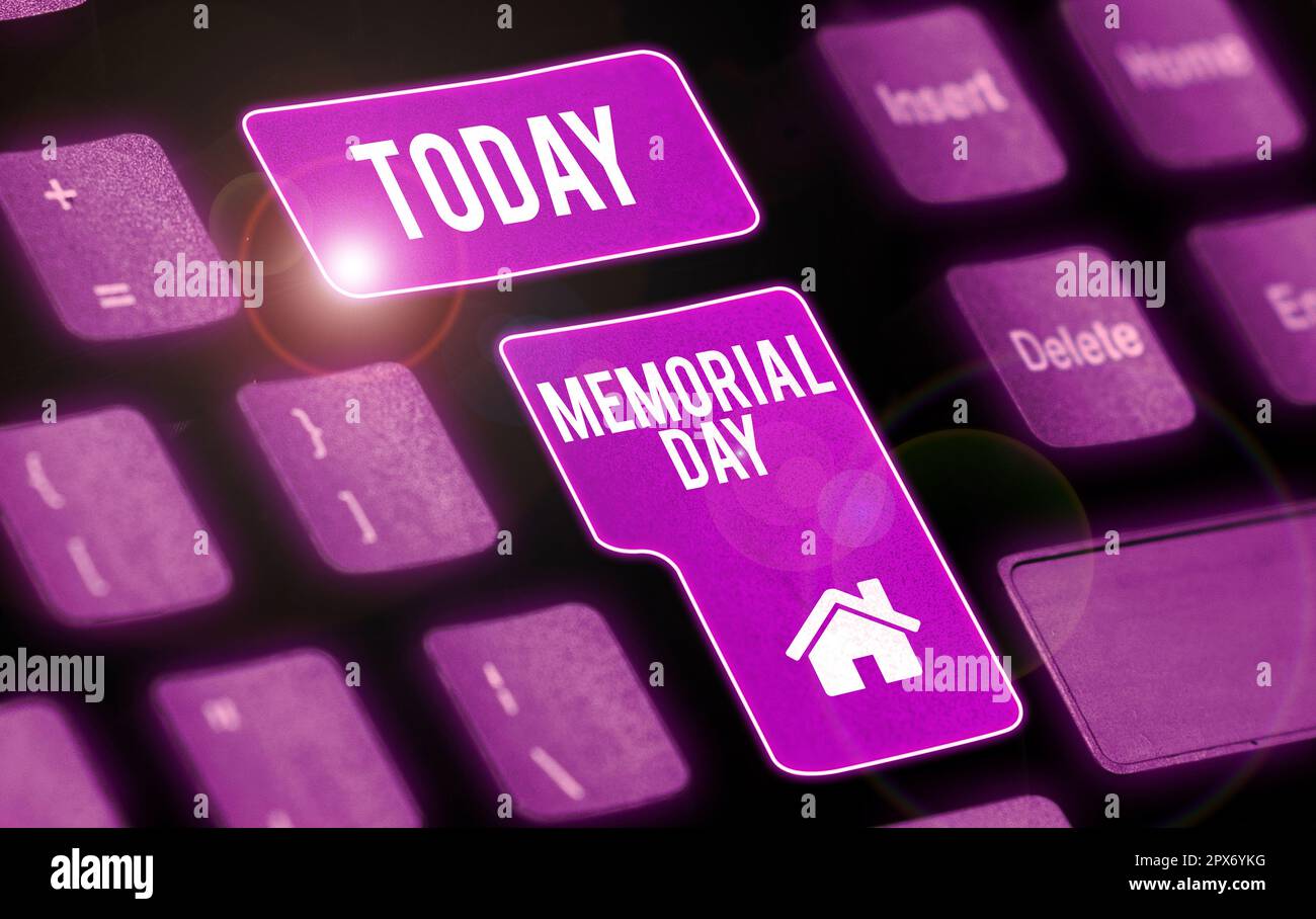 Handwriting text Memorial Day, Word for To honor and remembering those ...