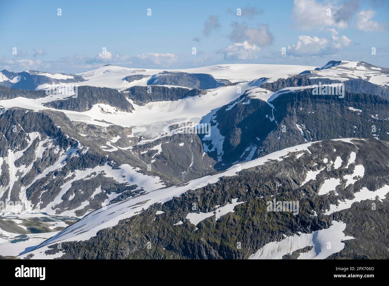 Mountains with glacier tongue of Jostedalsbreen, from the summit of Skala,  Loen, Norway Stock Photo - Alamy