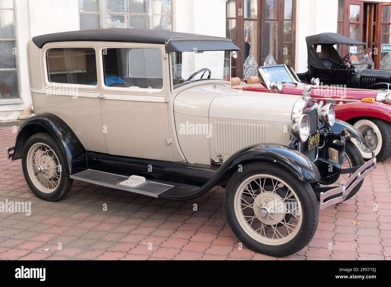 Kyiv, Ukraine - November 02, 2022: Ford Model A 1927 retro car, side ...