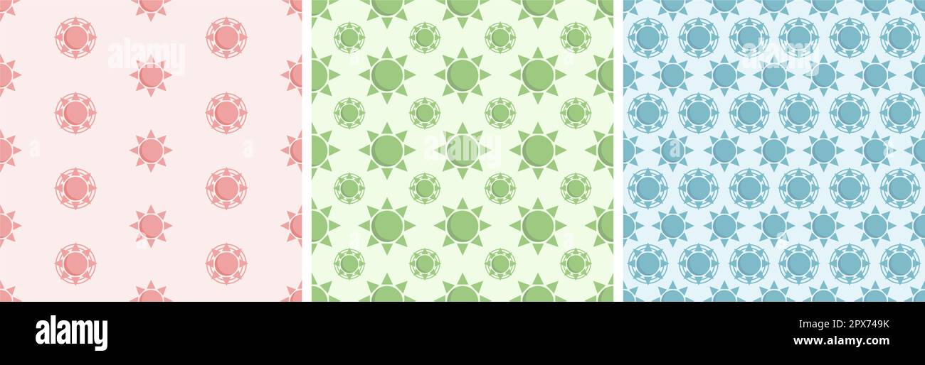 Set of Happy Africa Day Seamless Pattern Design with Culture African ...