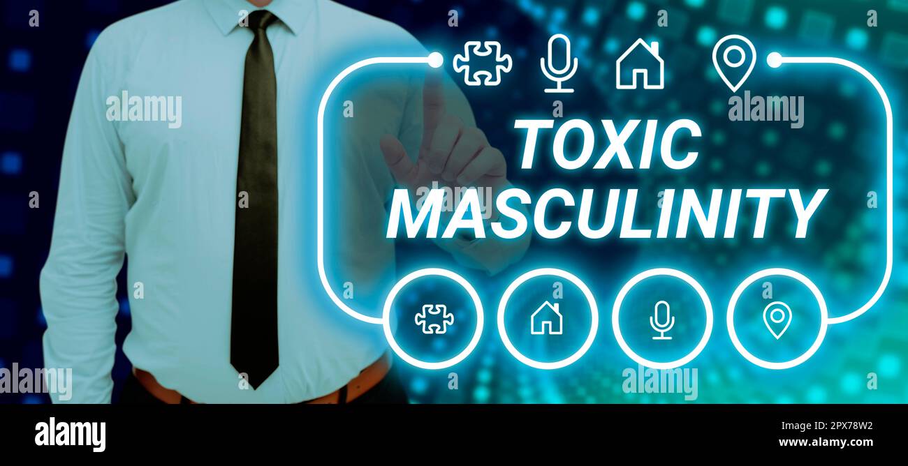 Conceptual caption Toxic Masculinity, Concept meaning describes narrow ...