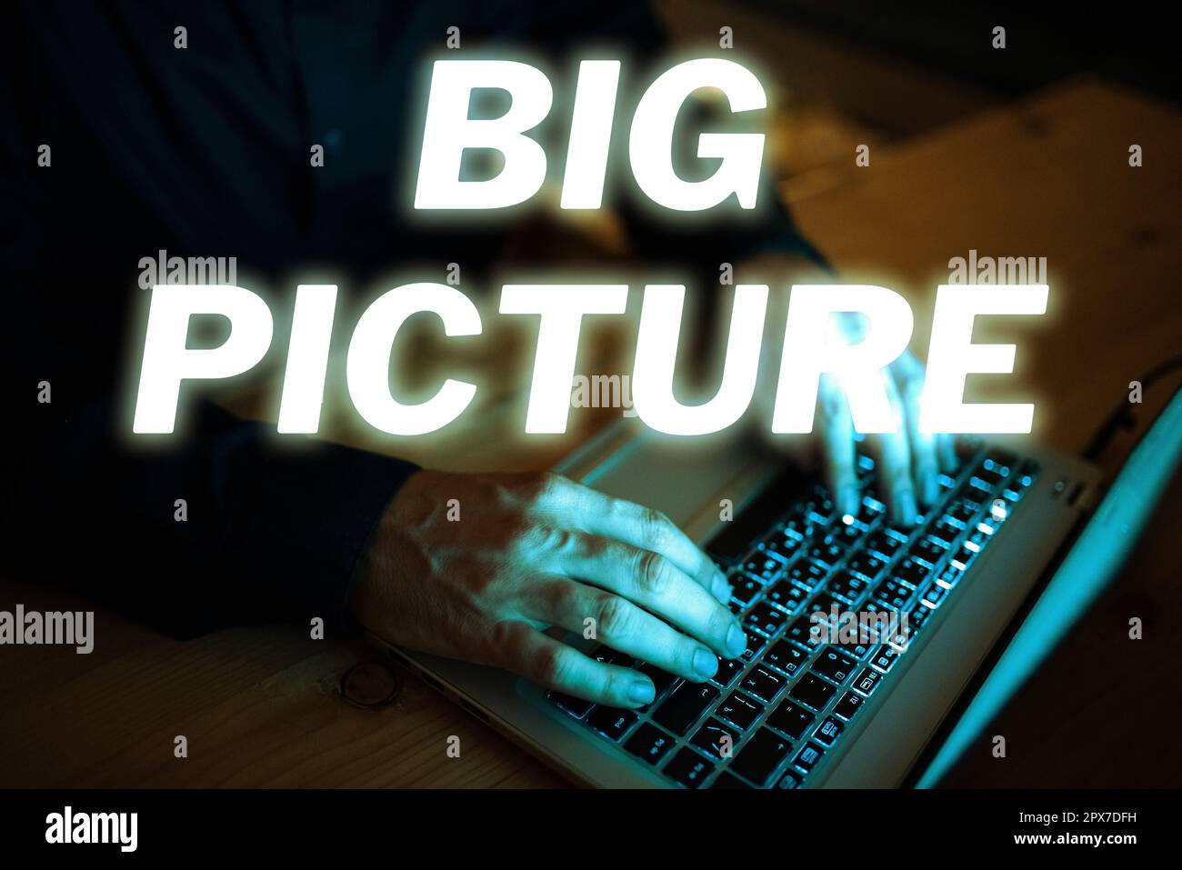 Text caption presenting Big Picture, Business concept most important ...