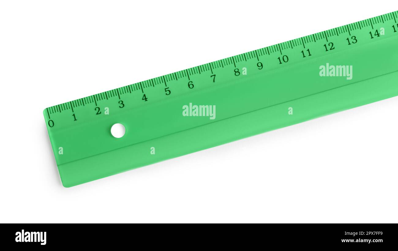 Plastic transparent Ruler with white background Stock Photo - Alamy