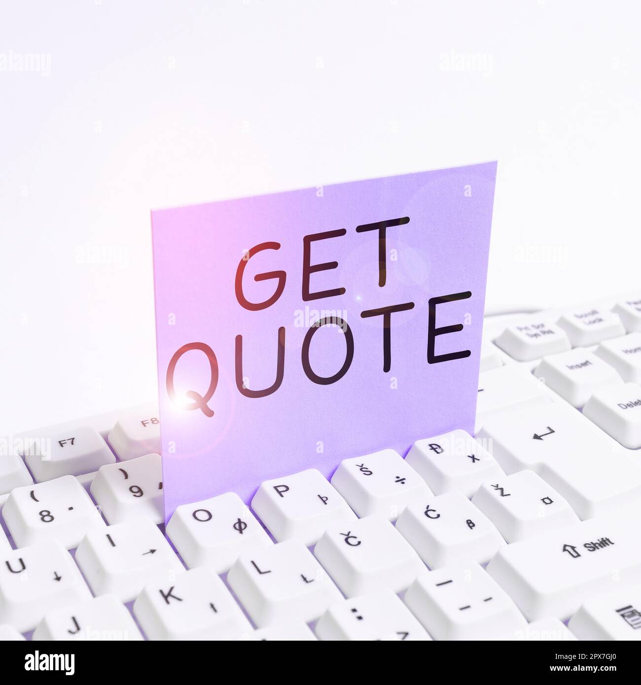 Text caption presenting Get Quote, Business overview the most recent ...