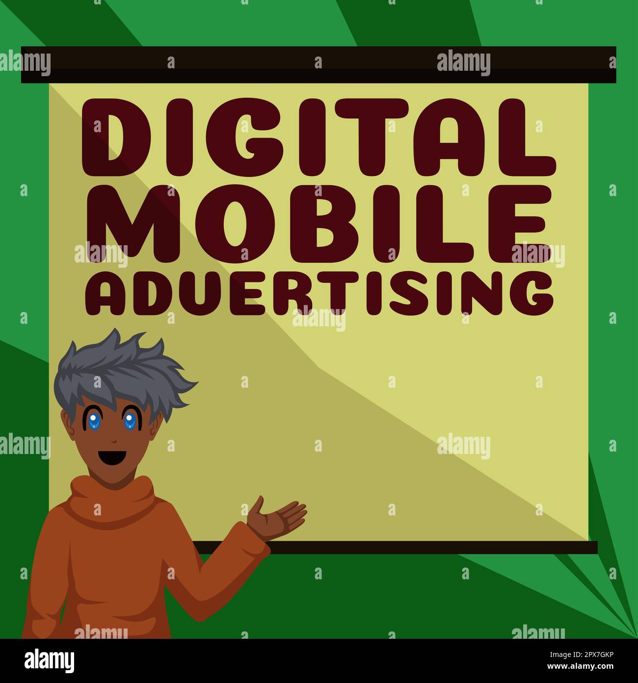 Text caption presenting Digital Mobile Advertising, Business idea digitized content that can be