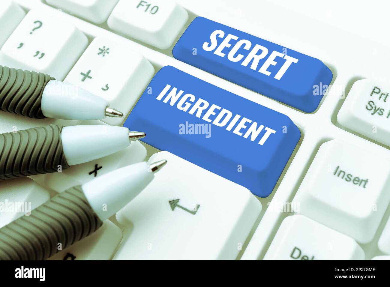 Conceptual display Secret Ingredient, Word Written on special technique