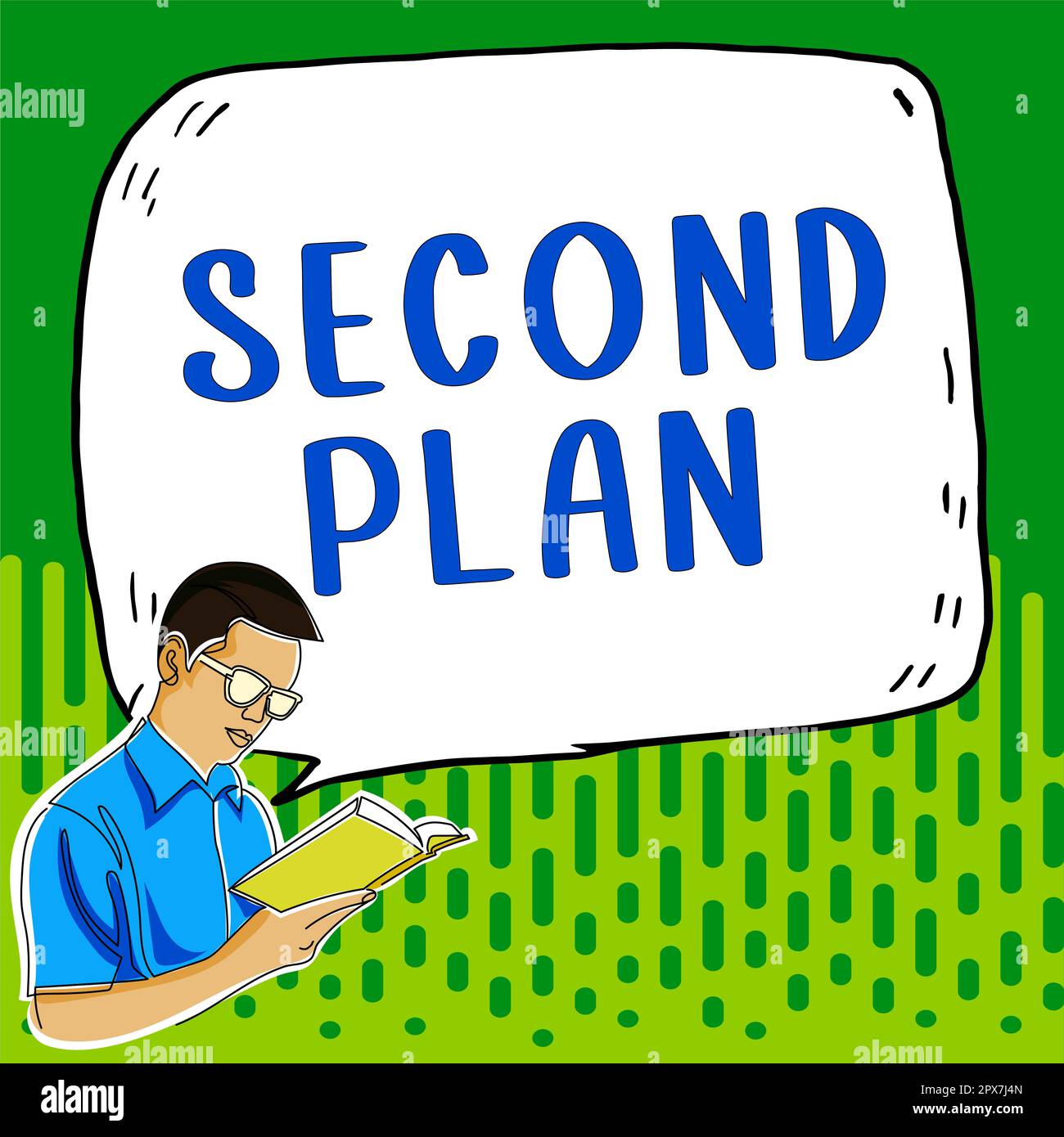 Sign displaying Second Plan, Conceptual photo next set of decisions ...