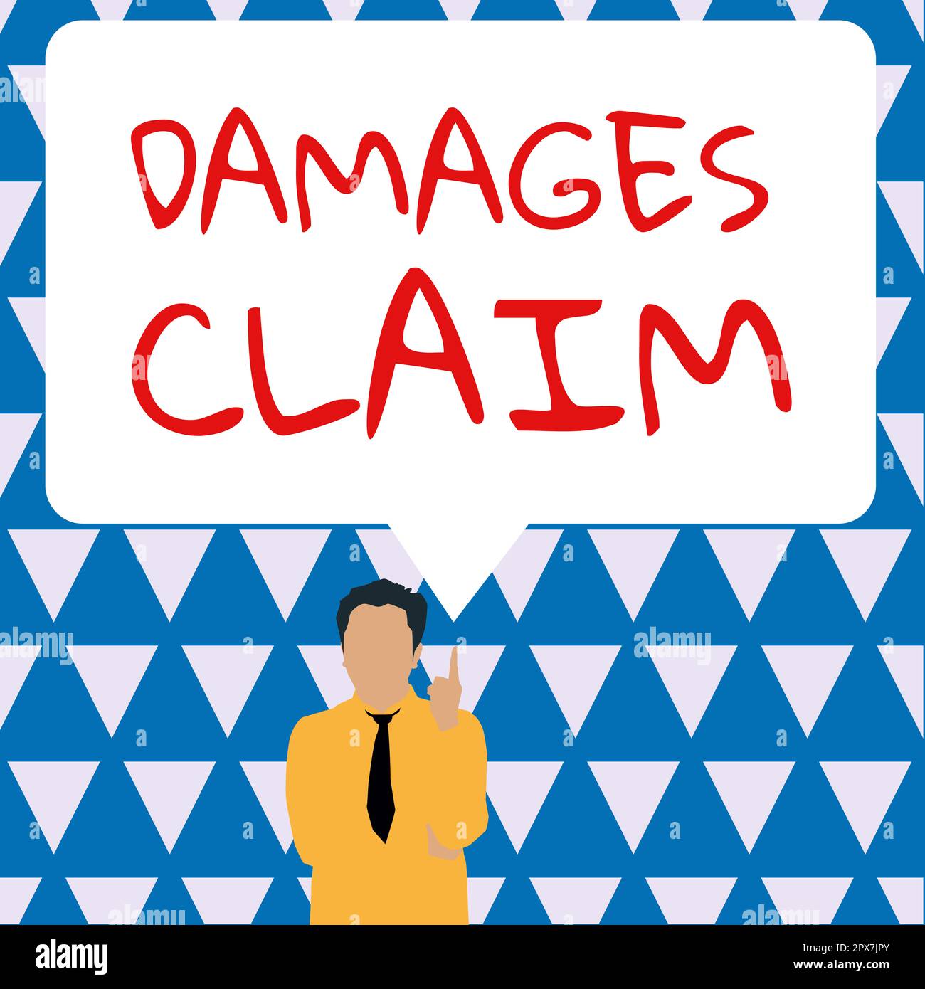Text showing inspiration Damages Claim, Business showcase Demand Compensation Litigate Insurance File Suit Stock Photo