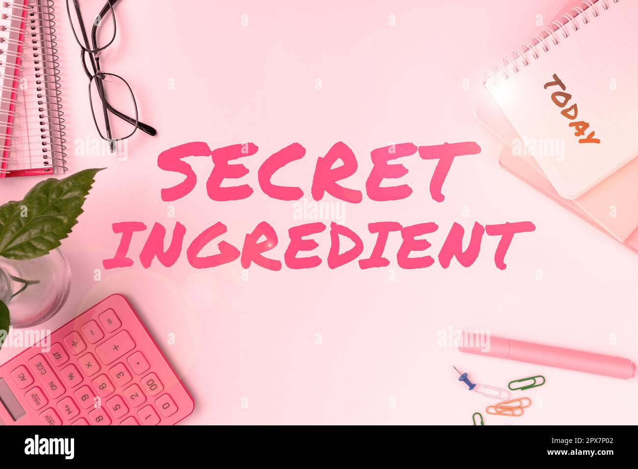 Text sign showing Secret Ingredient, Word Written on special technique