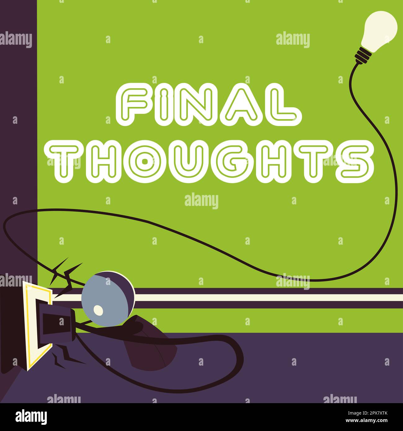 Sign displaying Final Thoughts, Concept meaning Conclusion Last ...