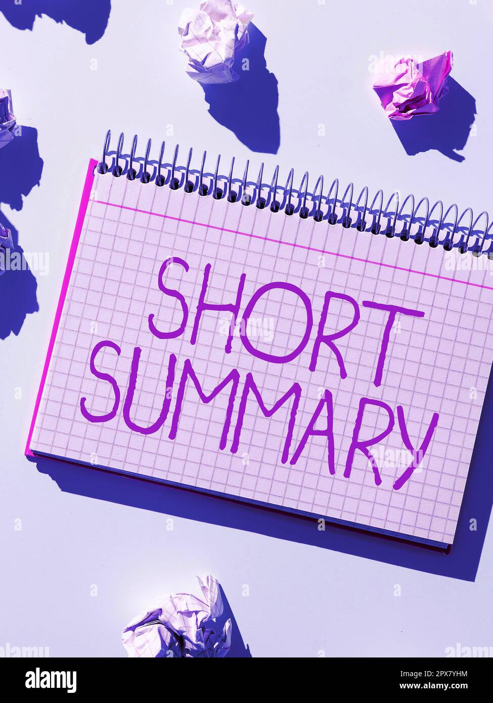 Hand writing sign Short Summary, Business overview Brief statement of