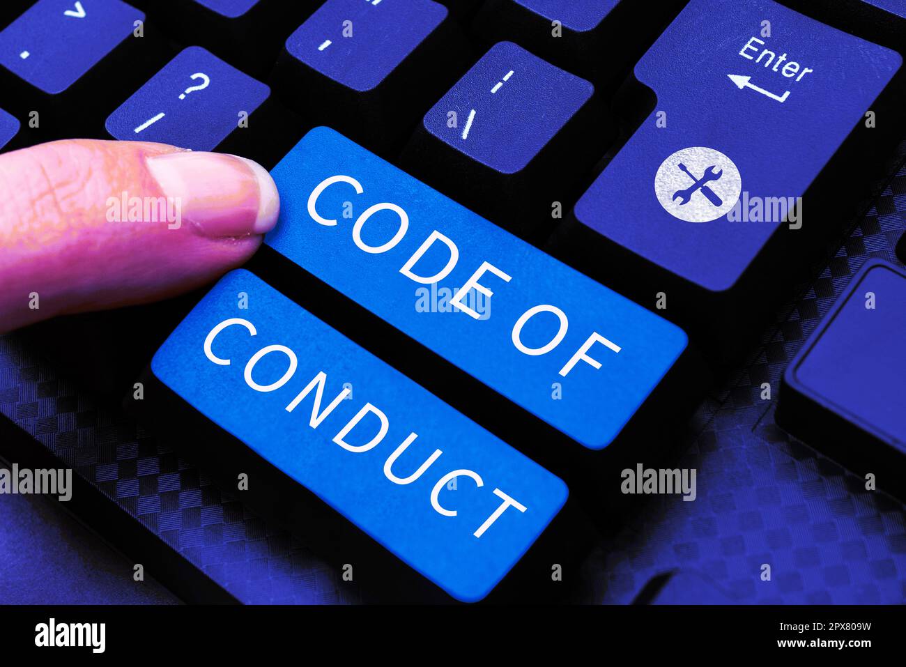 Text showing inspiration Code Of Conduct, Business concept Ethics rules