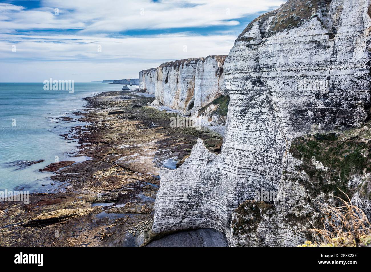 chalk cliffs of the Côte d'Albâtre (Alabaster Coast) east of Étretat