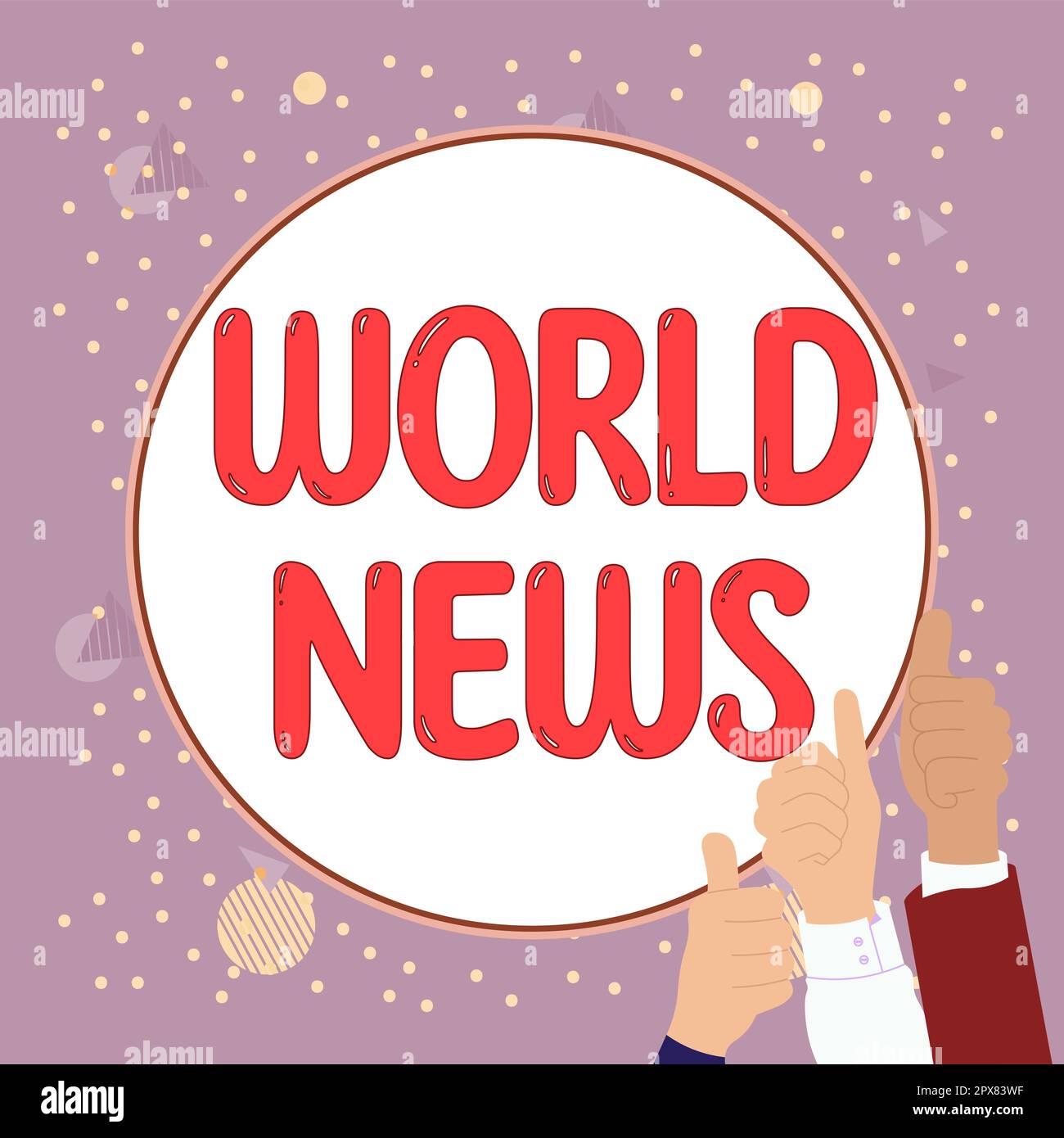 Text sign showing World News, Business overview global noteworthy