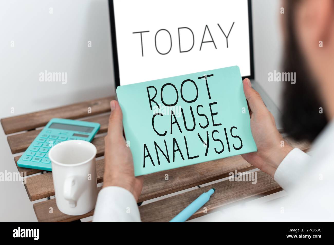 Conceptual caption Root Cause Analysis, Conceptual photo Method of Problem Solving Identify Fault or Problem Stock Photo