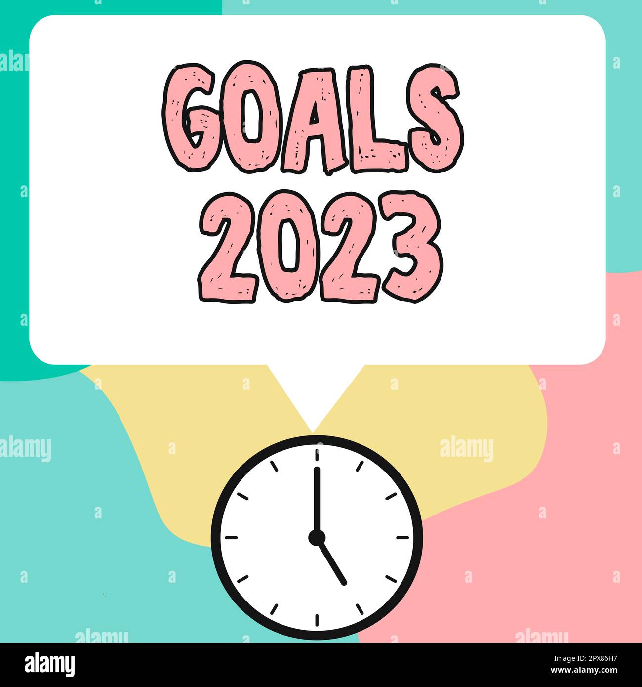 Writing displaying text Goals 2023, Business approach identifying