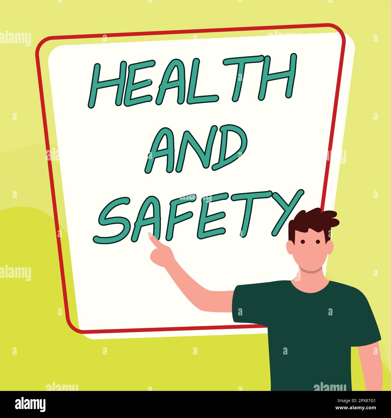 Text sign showing Health And Safety, Business concept Taking the appropriate steps to protect yourself from harm Stock Photo