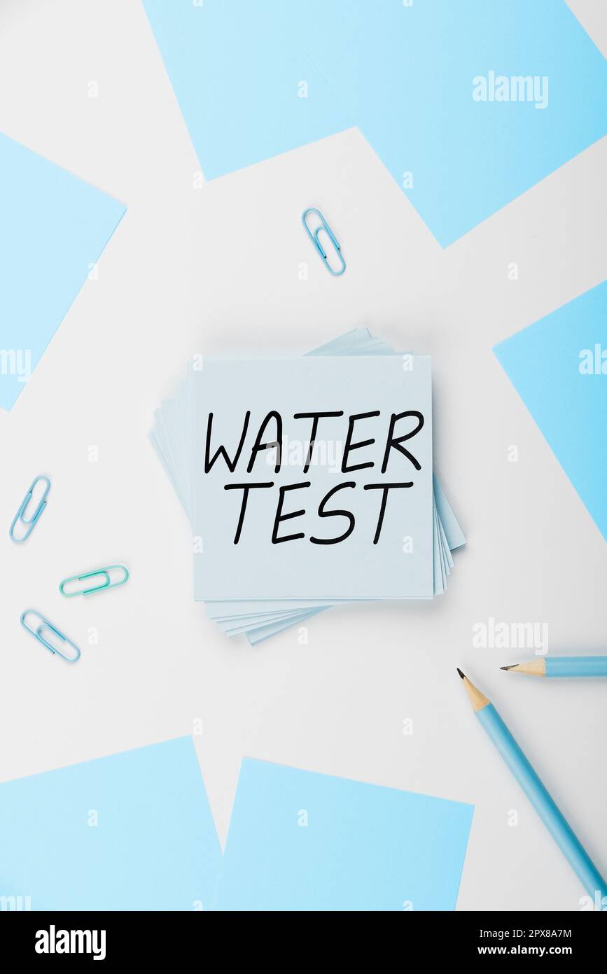 Writing displaying text Water Test, Conceptual photo Sampling of ...