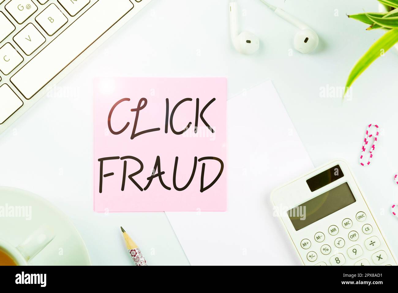 Sign displaying Click Fraud, Conceptual photo practice of repeatedly clicking on advertisement hosted website Stock Photo