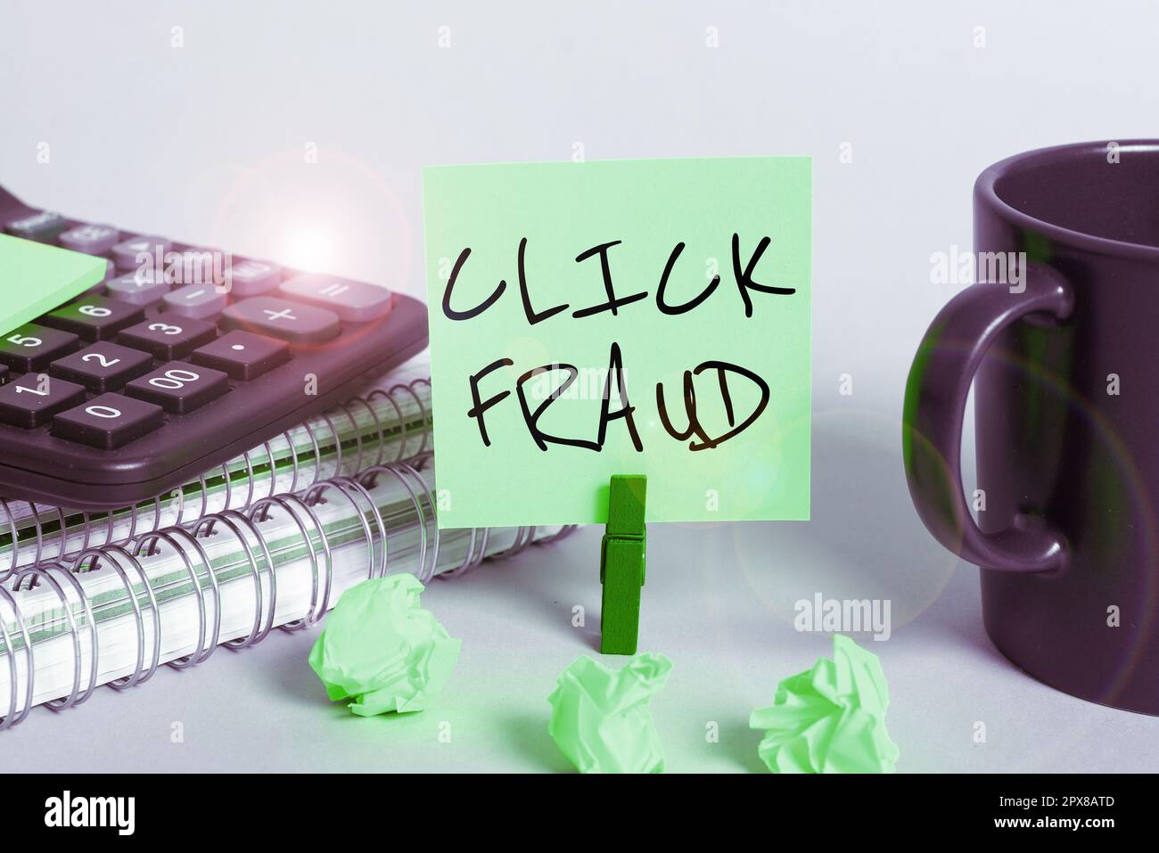 Sign displaying Click Fraud, Business overview practice of repeatedly clicking on advertisement hosted website Stock Photo