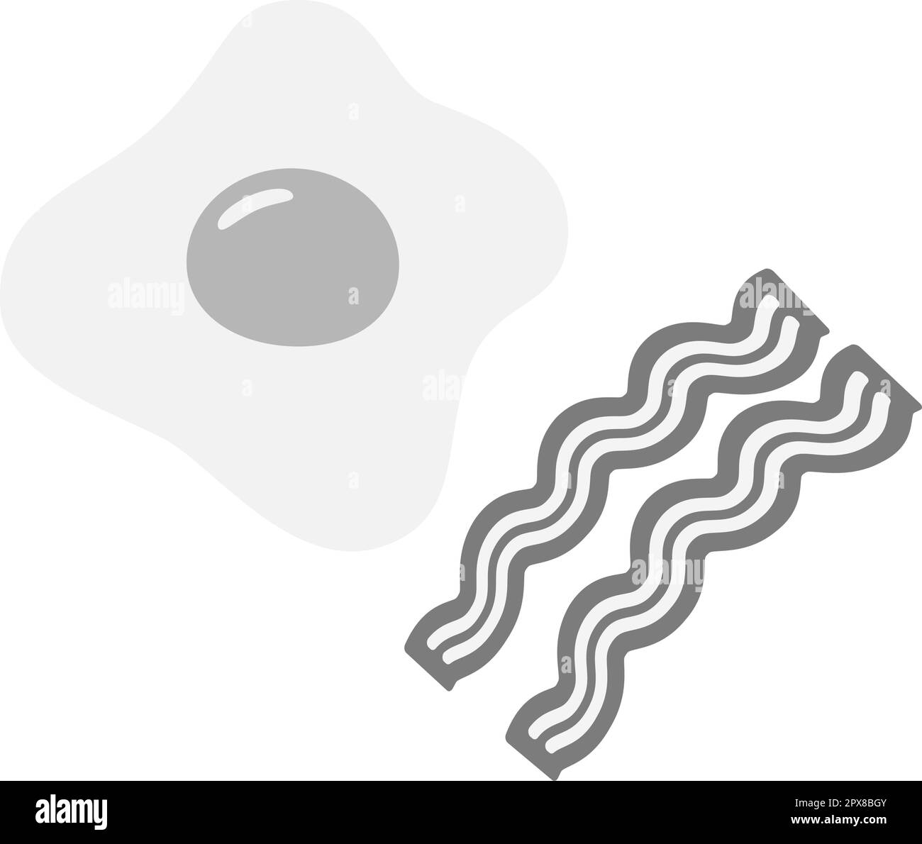 eggs and bacon clipart black and white