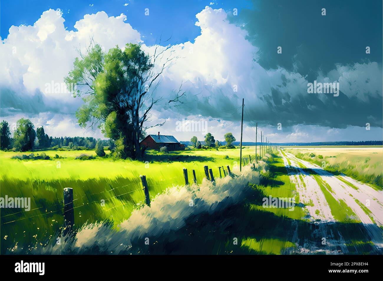 Art Rural Landscape Field And Grass Stock Photo Alamy art-rural-landscape-field-and-grass-stock-photo-alamy