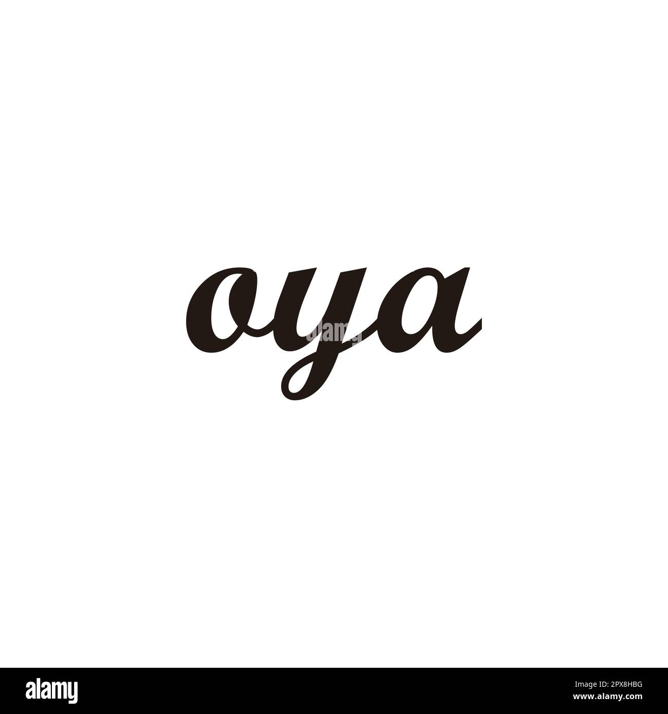 Letter oya connect geometric symbol simple logo vector Stock Vector