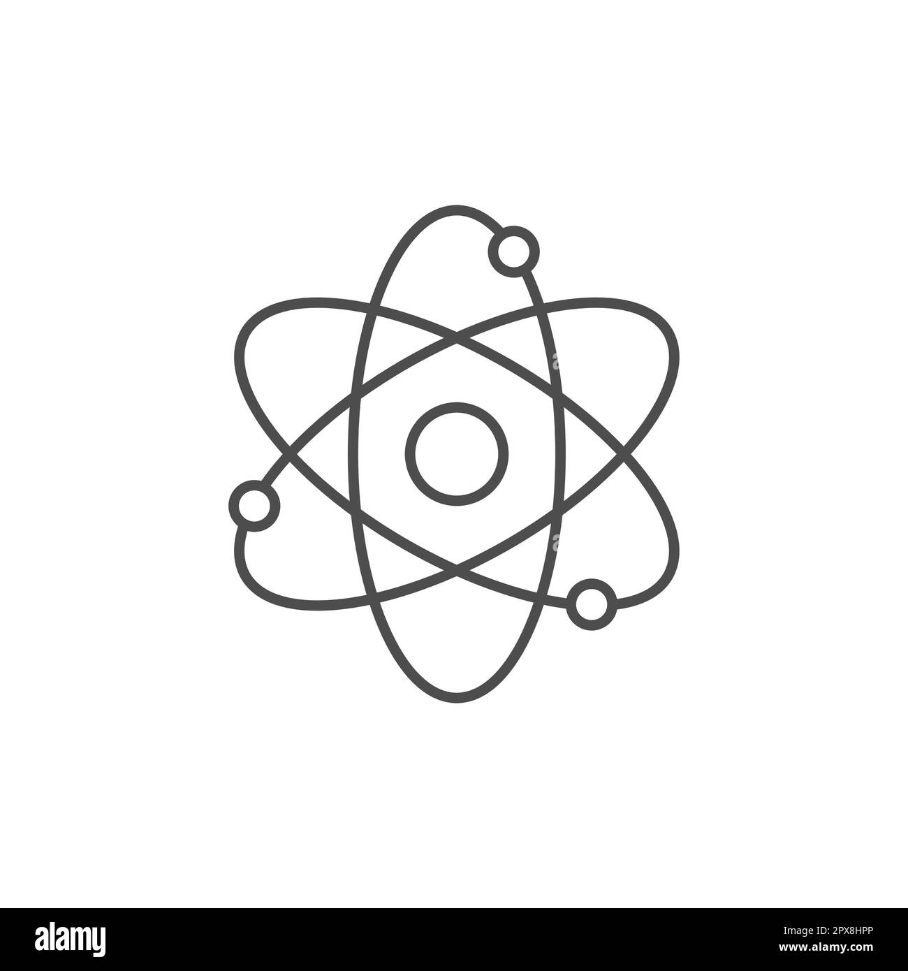 Atom related vector linear icon Stock Vector Image & Art - Alamy