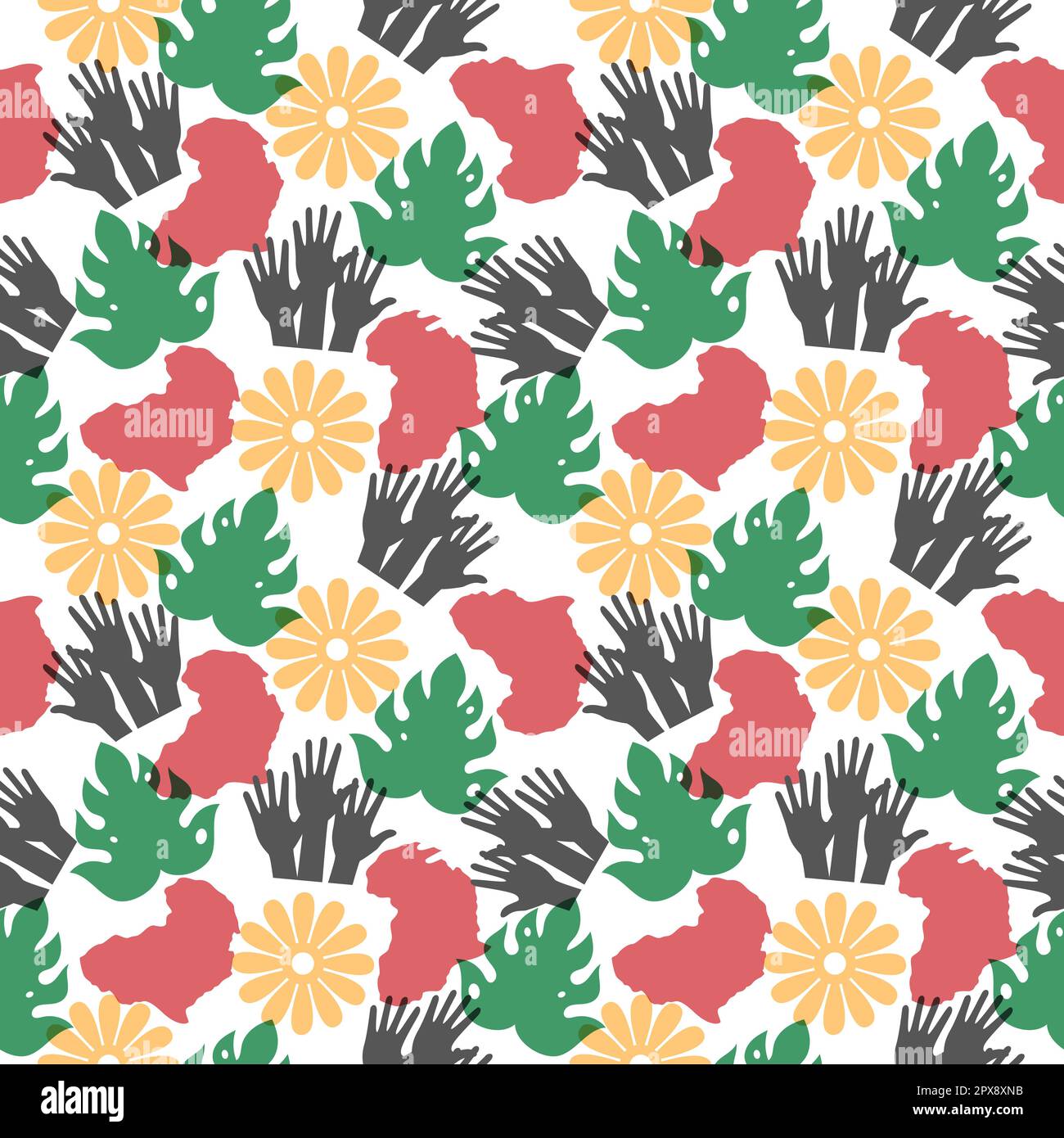 Happy Africa Day Seamless Pattern Design with Culture African Tribal ...