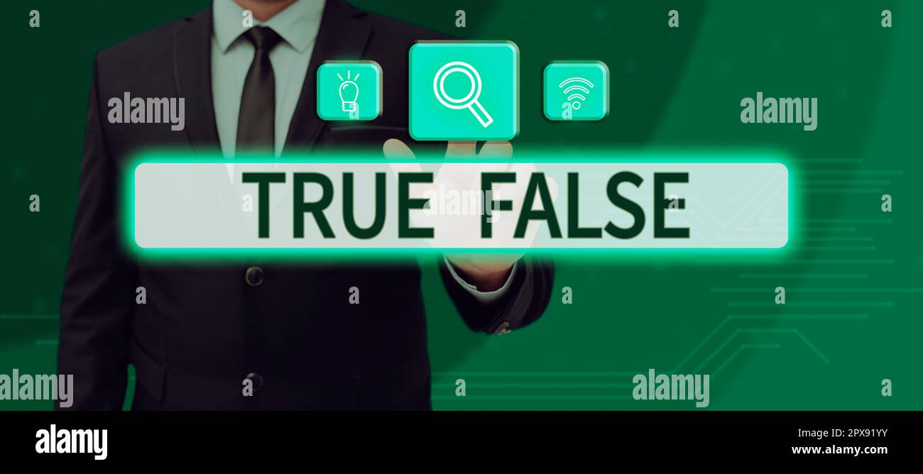 Handwriting text True False, Business concept a test consisting of a ...