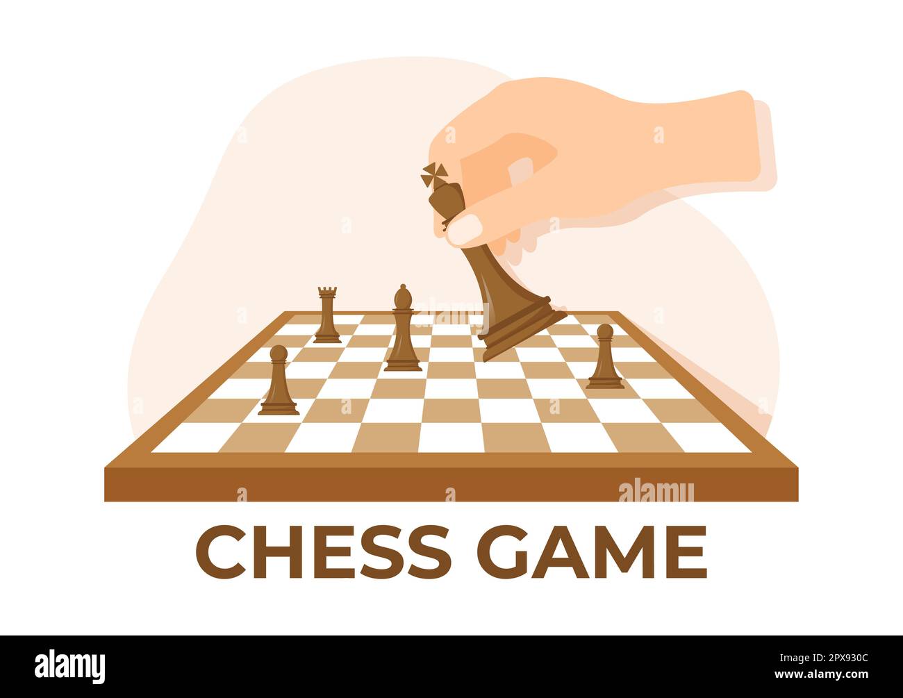 The king chess piece on a chess board. Hand drawn sketch Stock Vector Image  & Art - Alamy