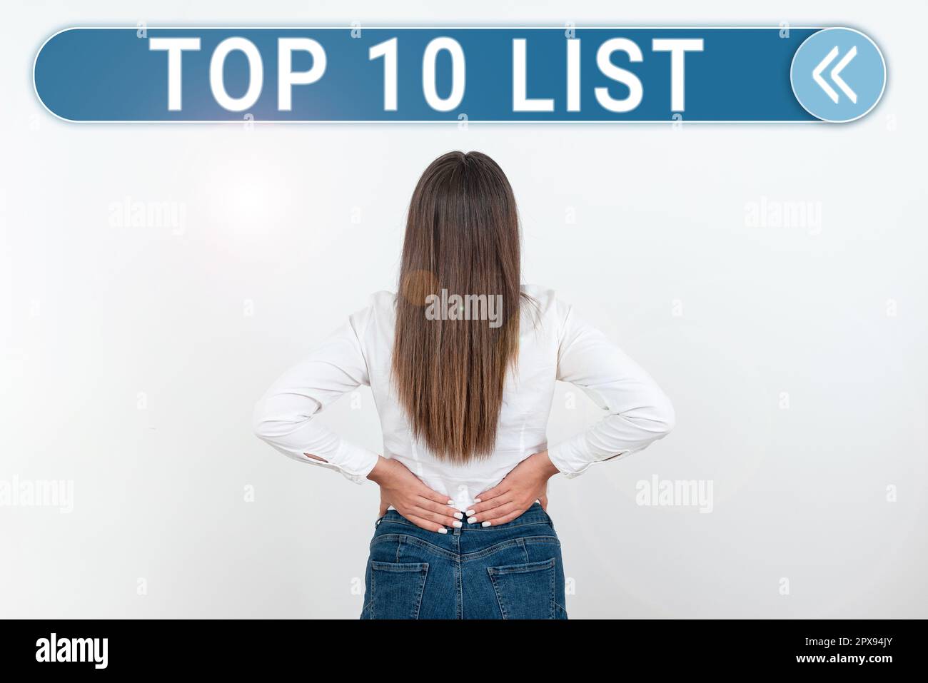 Particular List Text sign showing Top 10 List, Word Written on the ten most important ...