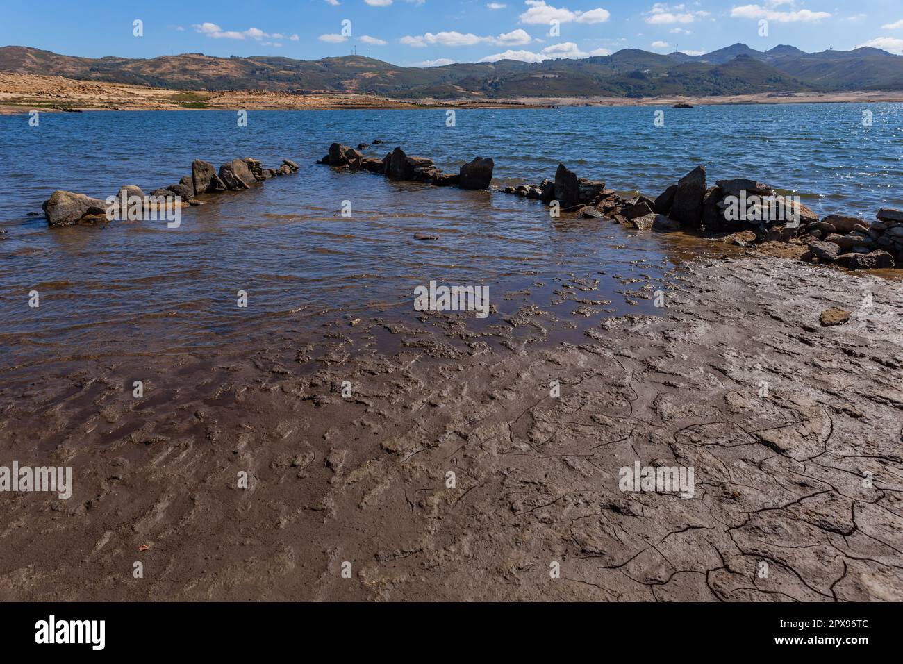 Artificial lake created by the Barragem do Alto Rabagao or Pisoes Dam, Montalegre, Portugal