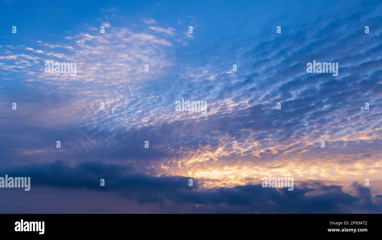 Beautiful sky with cloud before sunset Stock Photo