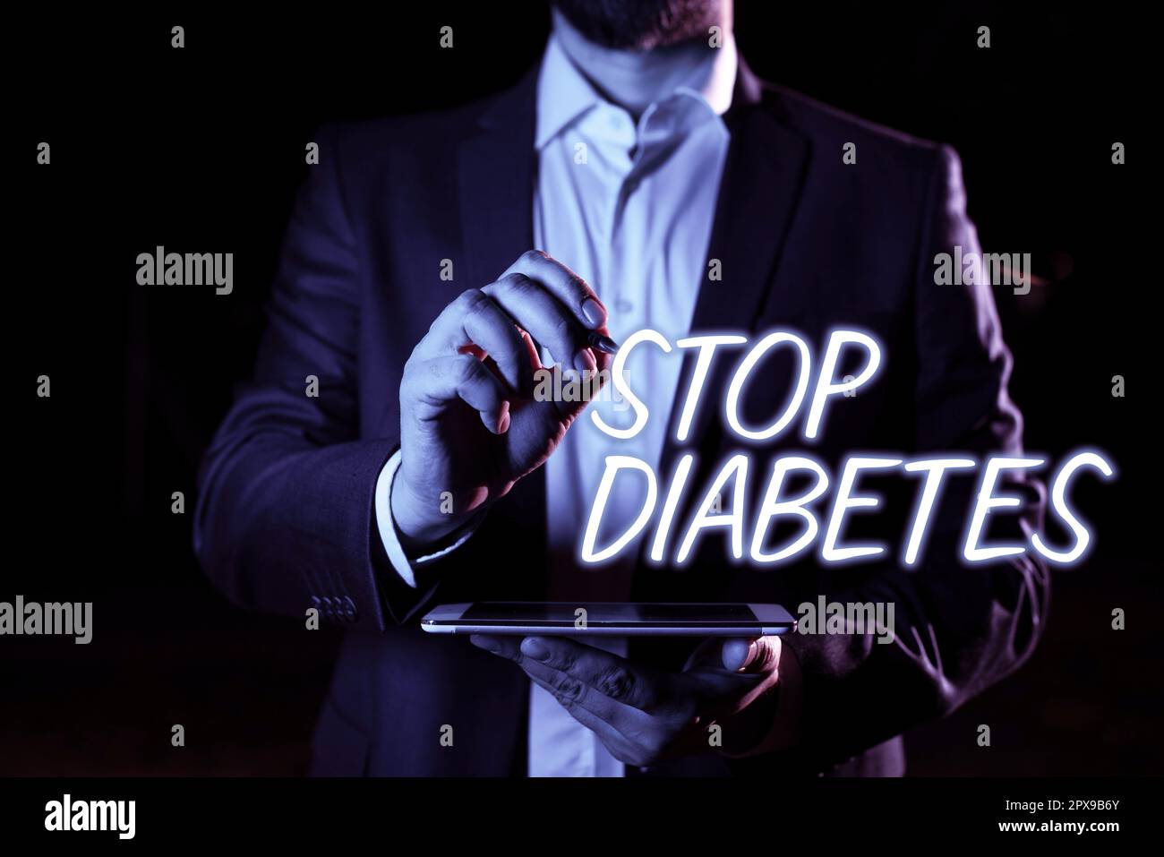 Text caption presenting Stop Diabetes, Conceptual photo Blood Sugar
