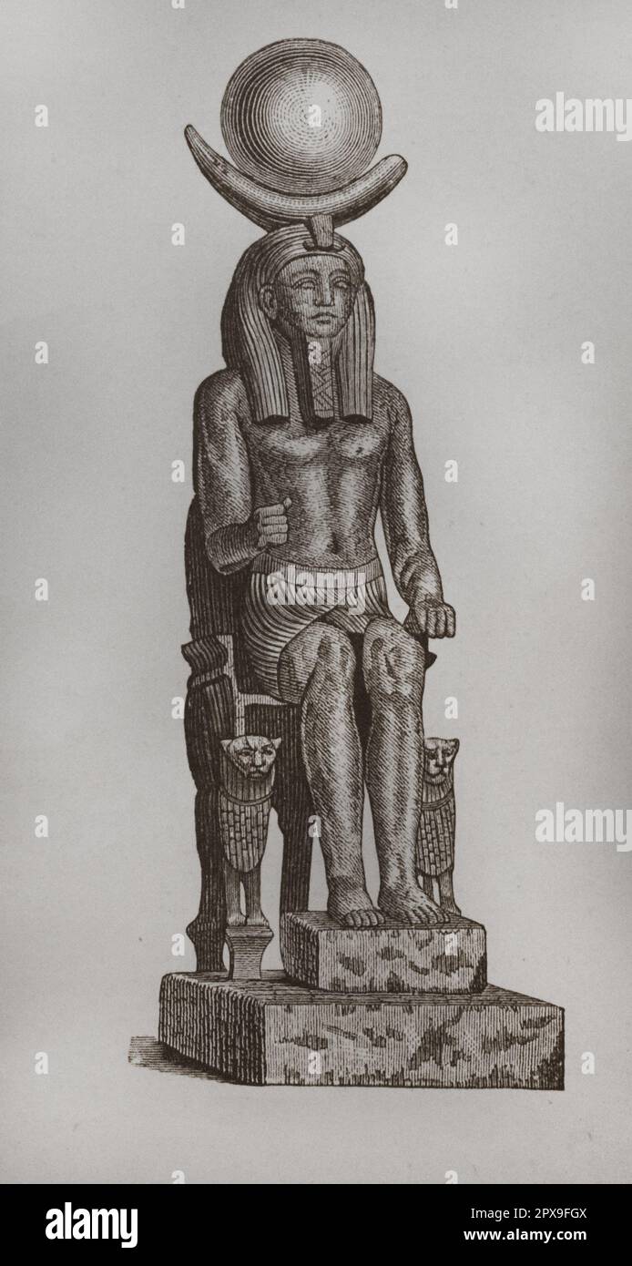 The bronze statue of Osiris. Ancient Egypt. Osiris is the god of