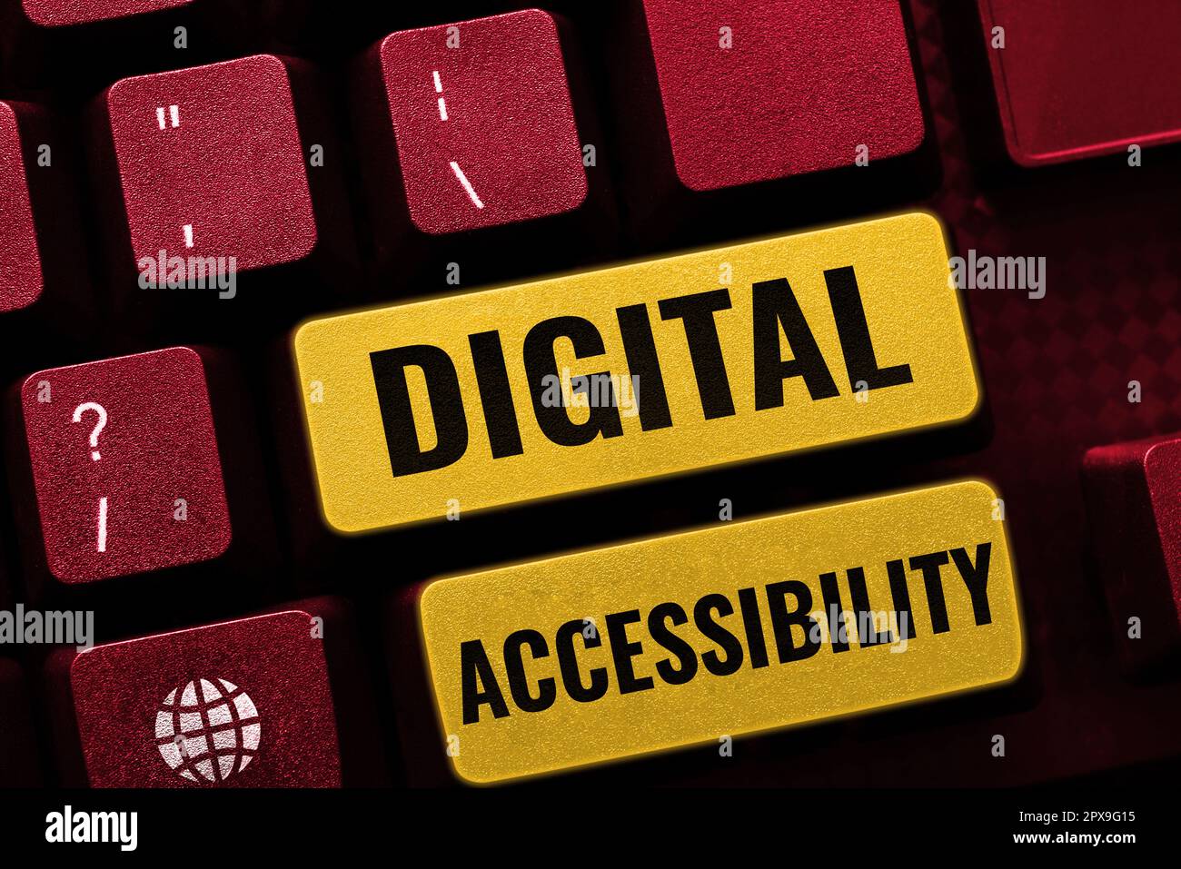 Text caption presenting Digital Accessibility, Conceptual photo electronic technology that generates stores and processes data Stock Photo