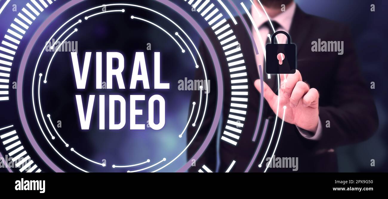 Conceptual display Viral Video, Business concept the video that popular through