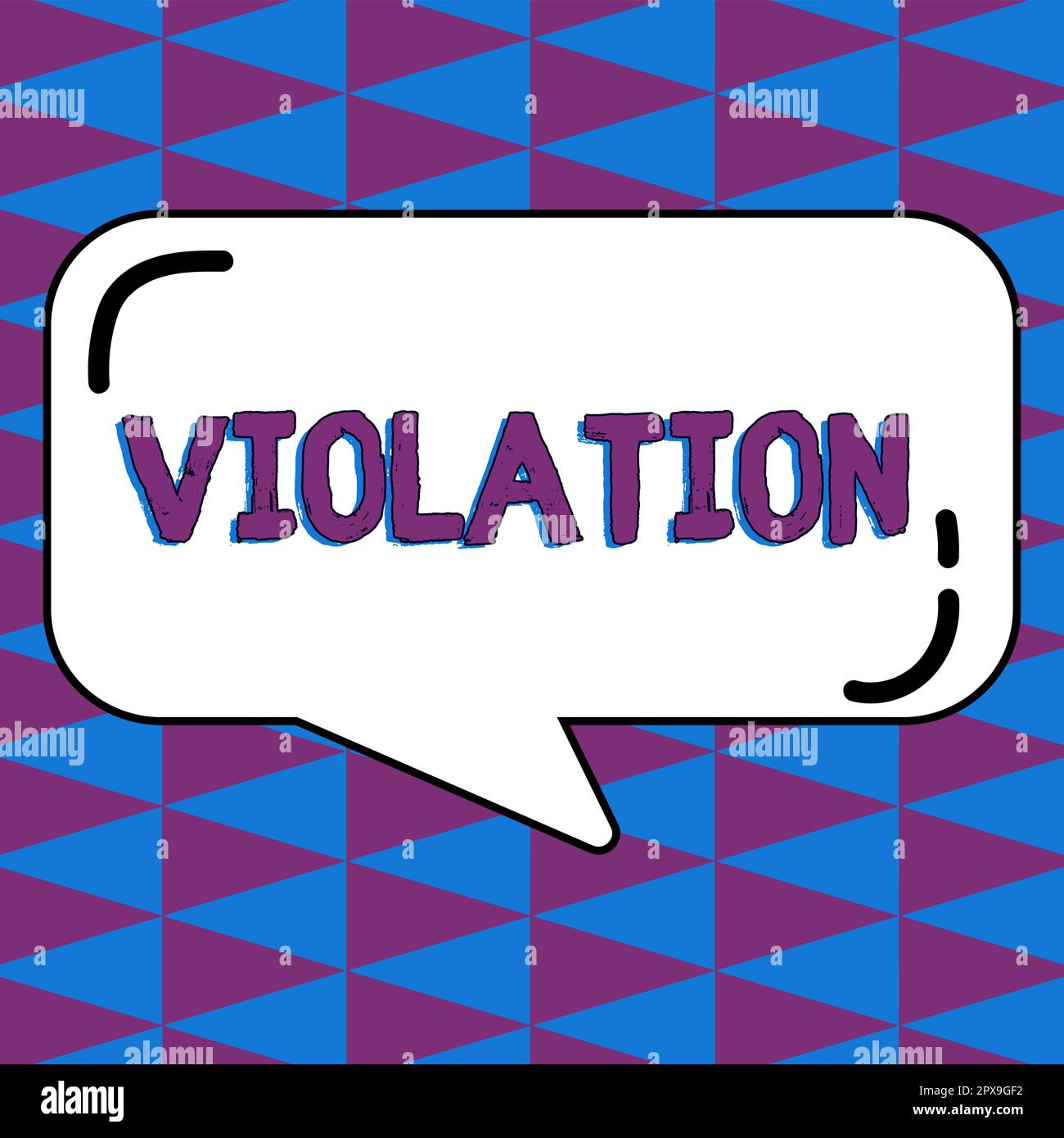 Inspiration showing sign Violation, Concept an infringement of