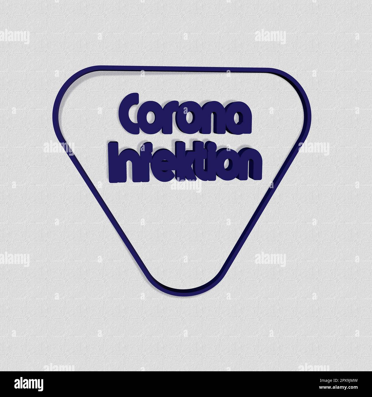 'Coronainfektion' = 'Corona infection' - word, lettering or text as a 3D illustration, 3D rendering, computer graphics Stock Photo