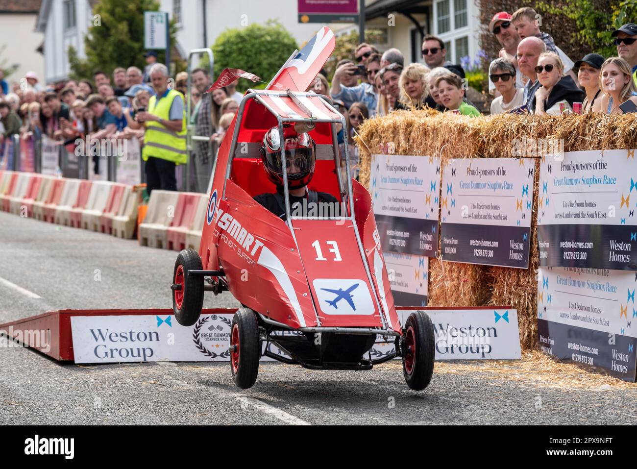 Skysmart Flyers team cart competing in the Great Dunmow soapbox race ...