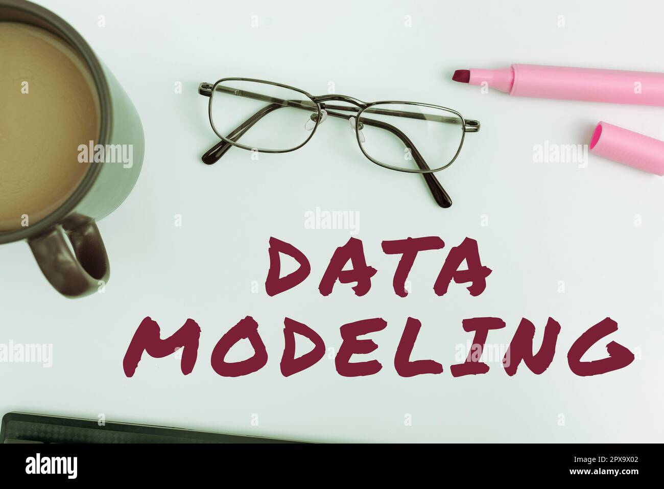 Hand writing sign Data Modeling, Business idea process of transferring ...
