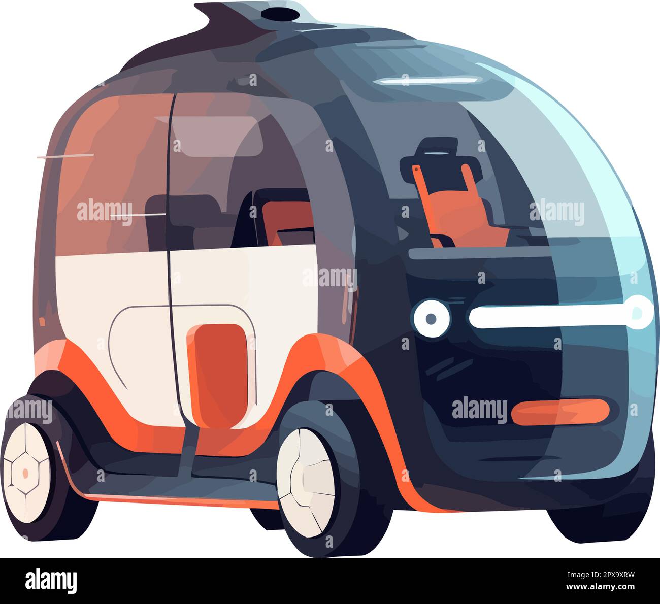 luxury compact car transport Stock Vector