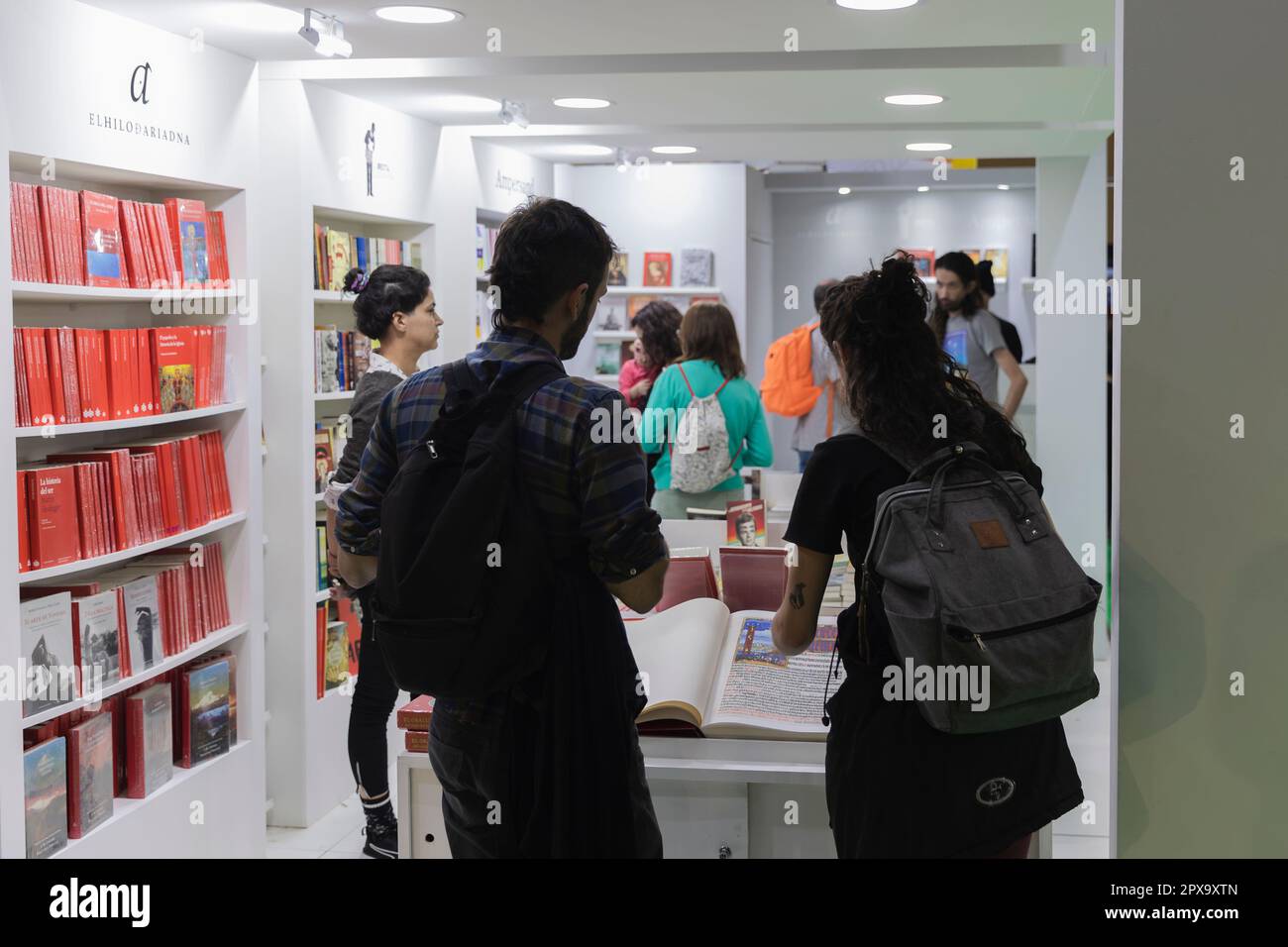 Buenos Aires, Argentina. 1st May, 2023. Public tours the stands at the 47th Buenos Aires International Book Fair.  (Credit: Esteban Osorio/Alamy Live News) Stock Photo