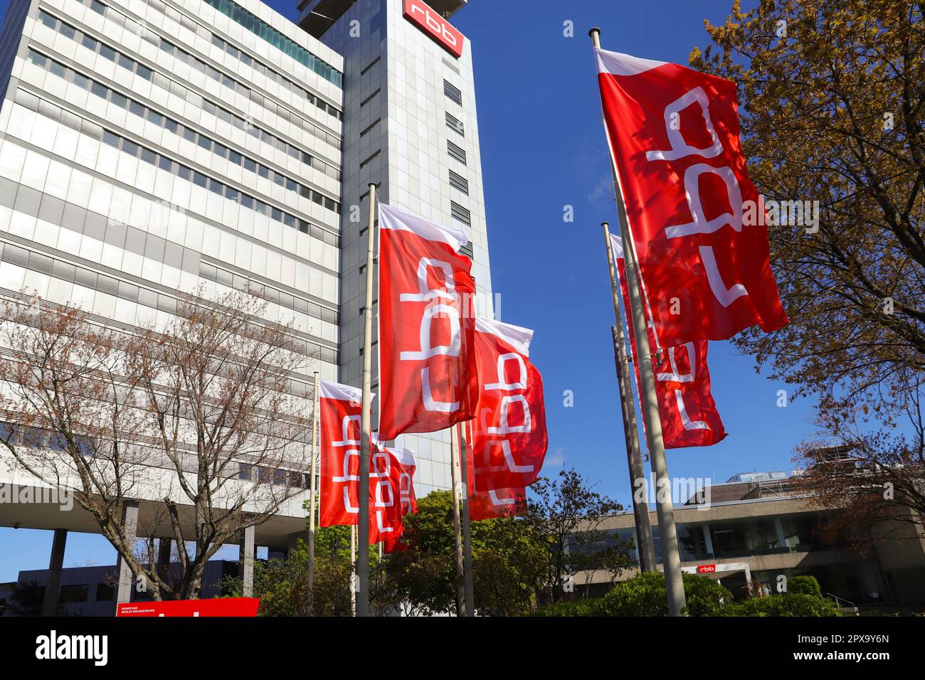 Headquarters of RBB (Rundfunk Berlin-Brandenburg) Radio Station in Berlin, Germany, Berlin - April 30 2023 Stock Photo