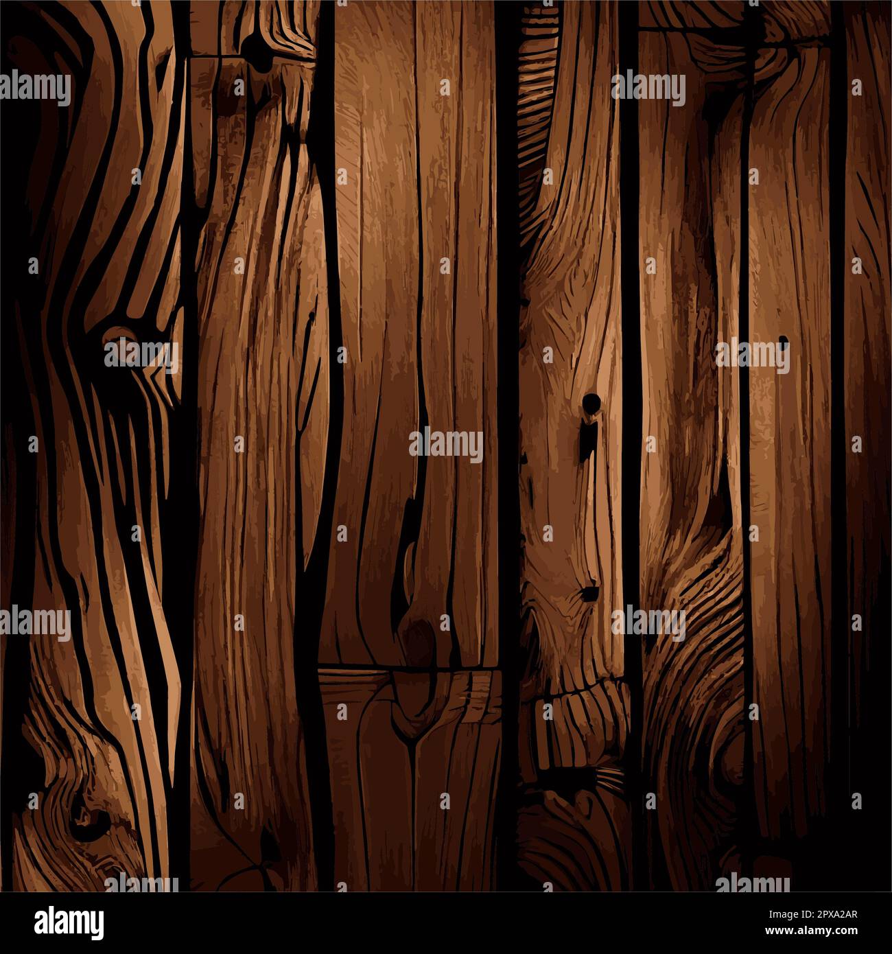 Realistic wood texture plank background, fiber texture pattern - Vector