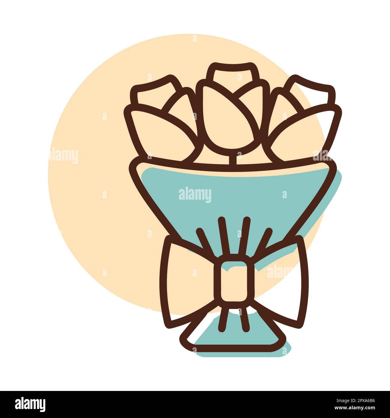 Red roses bouquet icon. Valentine day symbol. Vector illustration ...